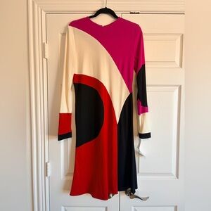 Naeem Khan Multicolor Long Sleeve Dress